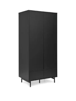 Very Home Hava 2 Door, 2 Drawer Wardrobe -Oleu Furniture Shop VE1TL SQ3 0000000004 BLACK SLa