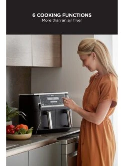 NINJA Foodi MAX Dual Zone 9.5L Air Fryer With Smart Cook System AF451UK -Oleu Furniture Shop VEUCD SQ5 0000000004 BLACK SLd3