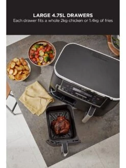 NINJA Foodi MAX Dual Zone 9.5L Air Fryer With Smart Cook System AF451UK -Oleu Furniture Shop VEUCD SQ6 0000000004 BLACK SLd4