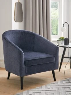 Very Home Holly Fabric Armchair - Navy