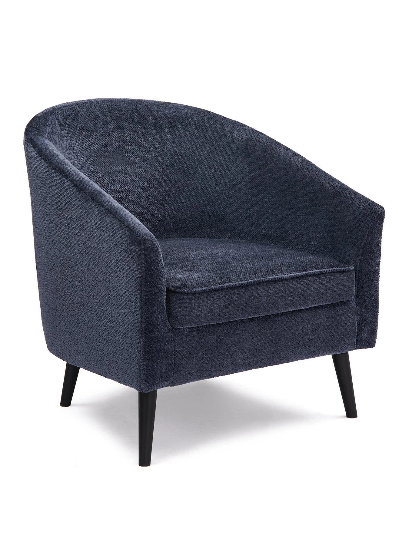 Very Home Holly Fabric Armchair - Navy 5 Very Home Holly Fabric Armchair - Navy - Image 3