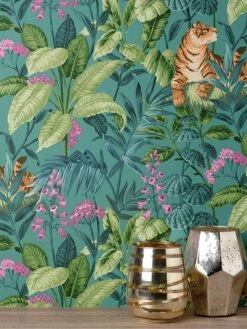 Crown Rajah Wallpaper In Teal