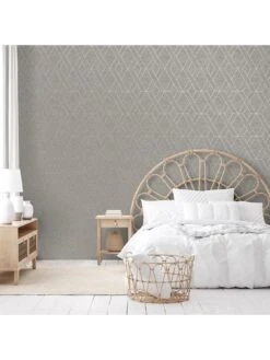 Fine D??cor Miya Geo Wallpaper In Grey -Oleu Furniture Shop VFJQI SQ5 0000000005 GREY SLd3