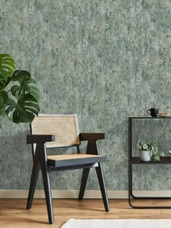 Vymura Savona Marble Plain Wallpaper – Emerald