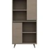 One Call Miller Ready Assembled 2 Door Bookcase - Grey -Oleu Furniture Shop VFRGD SQ2 0000000005 GREY SLf
