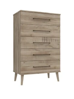 One Call Tuscany Part Assembled 3 Piece Package - 3 Door Mirrored Wardrobe, 5 Drawer Chest And 2 Bedside Chests -Oleu Furniture Shop VFRGZ SQ3 0000000006 OAK SLa