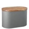 Denby Bread Bin With Acacia Lid - Grey -Oleu Furniture Shop VG93A SQ1 0000000005 GREY SLf