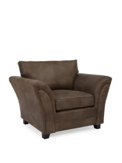Very Home Dury Leather Look Armchair - FSC® Certified -Oleu Furniture Shop VGB5Y SQ4 0000000008 CHOCOLATE SLa