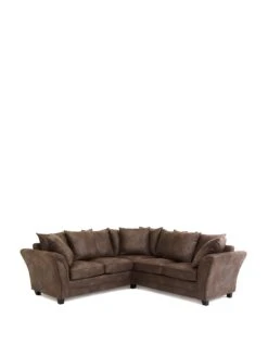 Very Home Dury Leather Look Corner Group Sofa - FSC® Certified -Oleu Furniture Shop VGB7A SQ4 0000000008 CHOCOLATE SLa