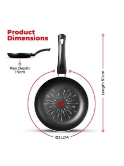 Tower SmartStart Classic 32 Cm Frying Pan 14 Tower SmartStart Classic 32 Cm Frying Pan -Oleu Furniture Shop VGCOH SQ6 0000000004 BLACK SLd4