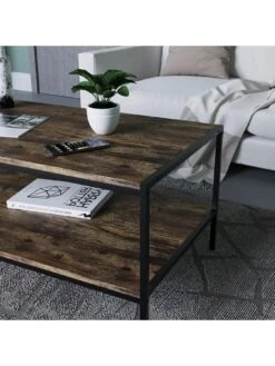 Vida Designs Brooklyn Coffee Table - Dark Oak -Oleu Furniture Shop VGOS8 SQ5 0000000558 DARK OAK SLd1