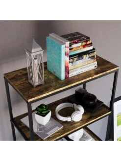 Vida Designs Brooklyn 5 Tier Bookcase - Dark Oak 13 Vida Designs Brooklyn 5 Tier Bookcase - Dark Oak -Oleu Furniture Shop VGOSC SQ5 0000000558 DARK OAK SLd1