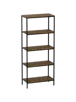 Vida Designs Brooklyn 5 Tier Bookcase - Dark Oak 14 Vida Designs Brooklyn 5 Tier Bookcase - Dark Oak -Oleu Furniture Shop VGOSC SQ6 0000000558 DARK OAK SLd2