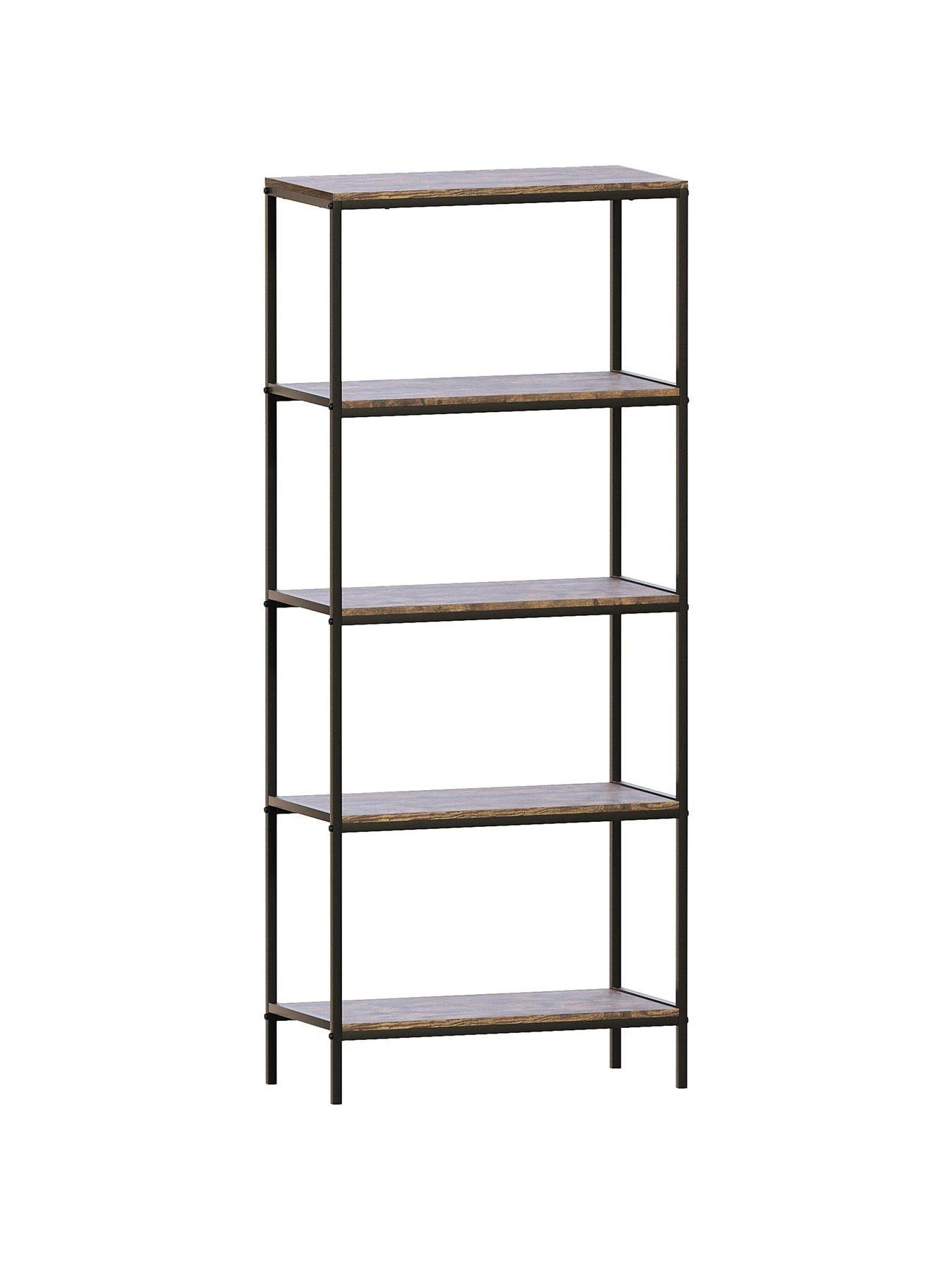 Vida Designs Brooklyn 5 Tier Bookcase - Dark Oak 9 Vida Designs Brooklyn 5 Tier Bookcase - Dark Oak - Image 7