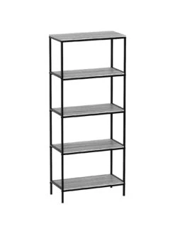 Vida Designs Brooklyn 5 Tier Bookcase - Grey Oak 14 Vida Designs Brooklyn 5 Tier Bookcase - Grey Oak -Oleu Furniture Shop VGOSH SQ6 0000006131 GREY OAK SLd2