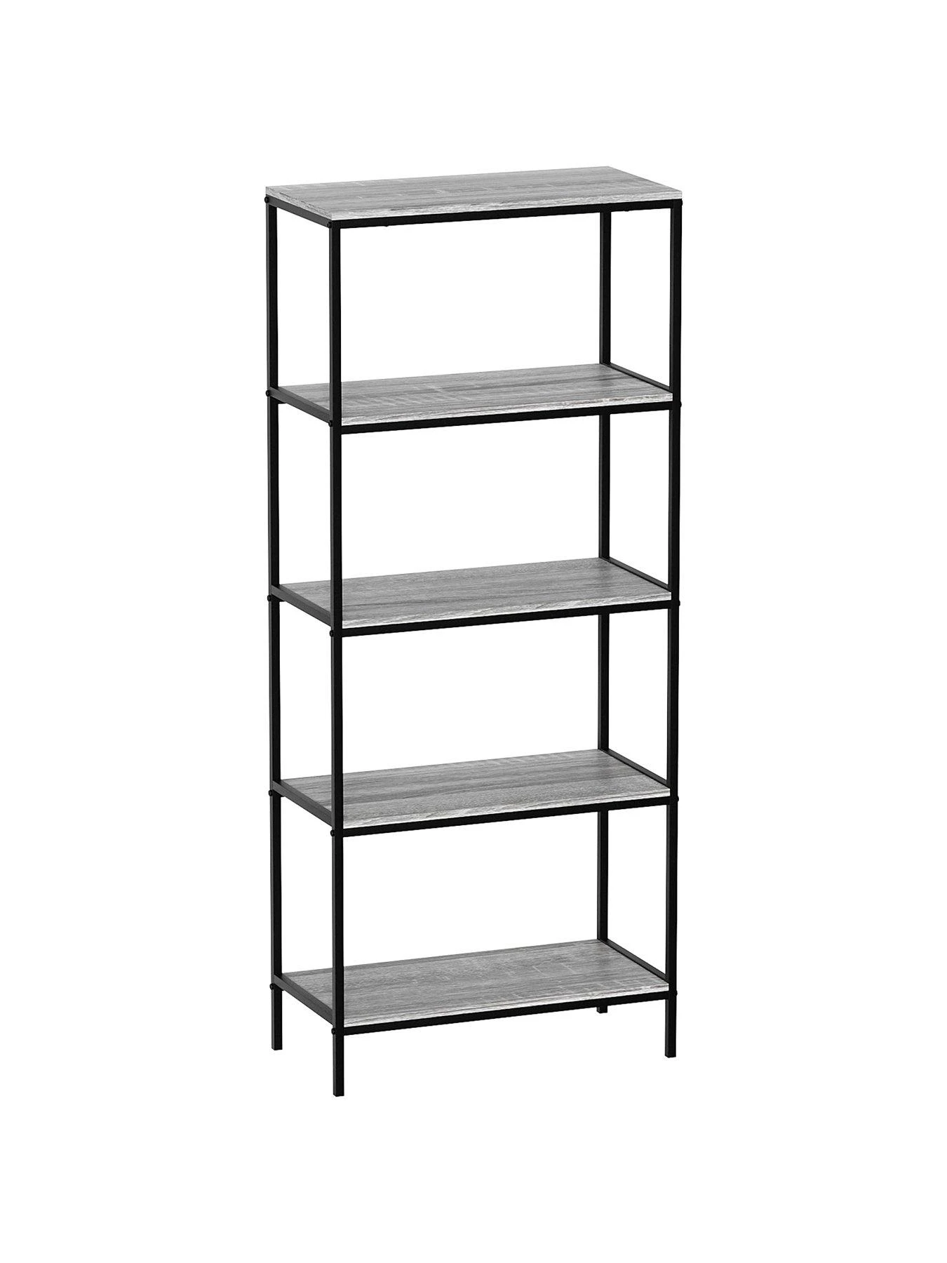 Vida Designs Brooklyn 5 Tier Bookcase - Grey Oak 8 Vida Designs Brooklyn 5 Tier Bookcase - Grey Oak - Image 6
