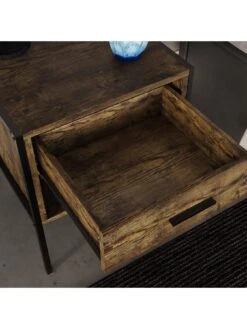 Vida Designs Brooklyn 1 Drawer Bedside Chest - Dark Oak 12 Vida Designs Brooklyn 1 Drawer Bedside Chest - Dark Oak -Oleu Furniture Shop VGOSI SQ4 0000000558 DARK OAK SLd