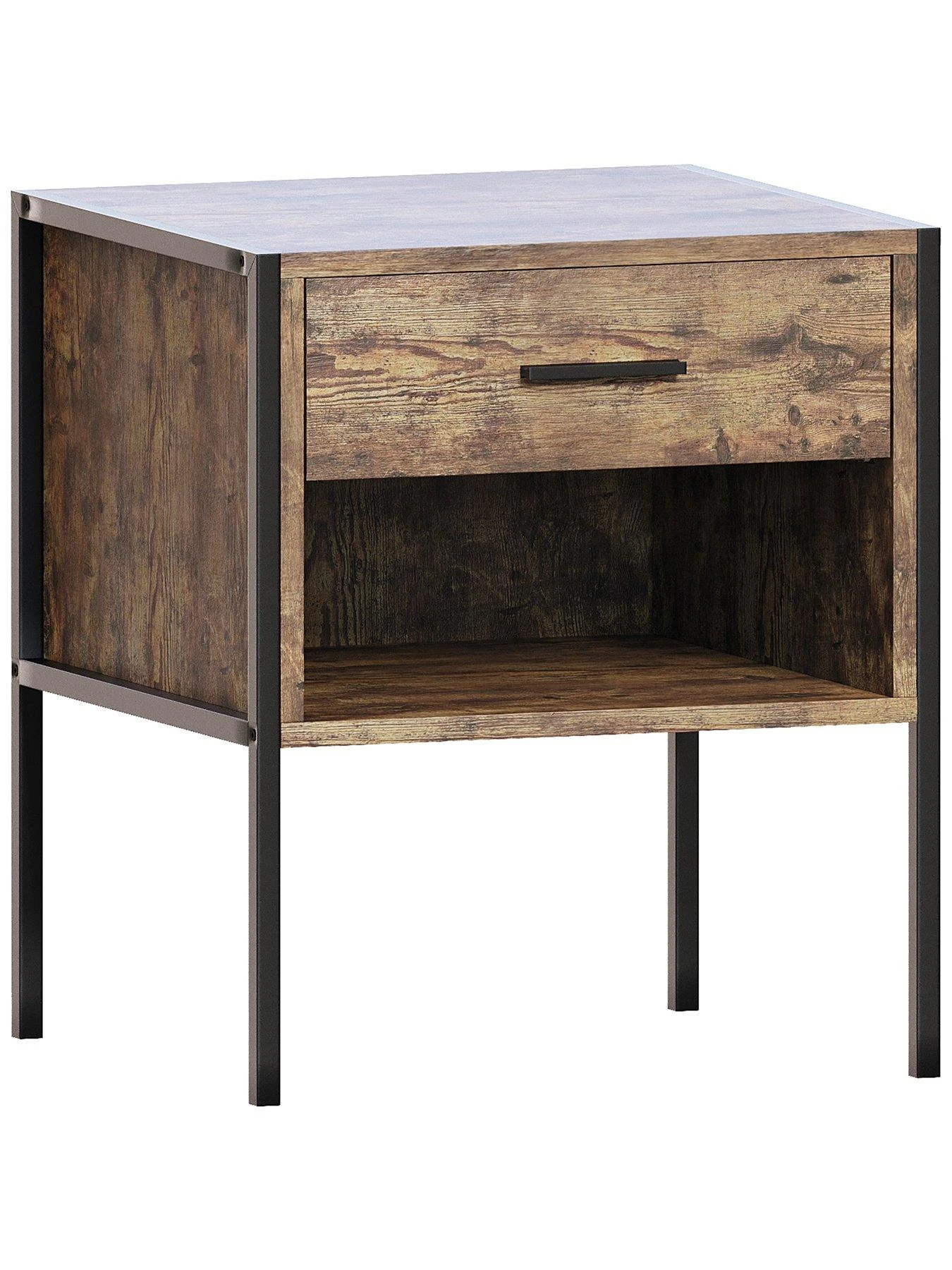 Vida Designs Brooklyn 1 Drawer Bedside Chest - Dark Oak 9 Vida Designs Brooklyn 1 Drawer Bedside Chest - Dark Oak - Image 7