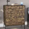 Vida Designs Brooklyn 4 Drawer Chest - Dark Oak -Oleu Furniture Shop VGOSK SQ1 0000000558 DARK OAK RSr