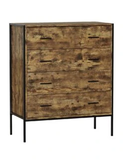 Vida Designs Brooklyn 4 Drawer Chest - Dark Oak 14 Vida Designs Brooklyn 4 Drawer Chest - Dark Oak -Oleu Furniture Shop VGOSK SQ6 0000000558 DARK OAK SLd2