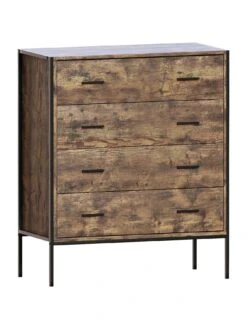 Vida Designs Brooklyn 4 Drawer Chest - Dark Oak 15 Vida Designs Brooklyn 4 Drawer Chest - Dark Oak -Oleu Furniture Shop VGOSK SQ7 0000000558 DARK OAK DGy