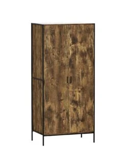 Vida Designs Brooklyn 2 Door Wardrobe - Dark Oak 14 Vida Designs Brooklyn 2 Door Wardrobe - Dark Oak -Oleu Furniture Shop VGOSM SQ6 0000000558 DARK OAK SLd2