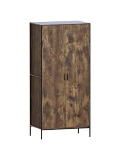 Vida Designs Brooklyn 2 Door Wardrobe - Dark Oak 15 Vida Designs Brooklyn 2 Door Wardrobe - Dark Oak -Oleu Furniture Shop VGOSM SQ7 0000000558 DARK OAK DGy