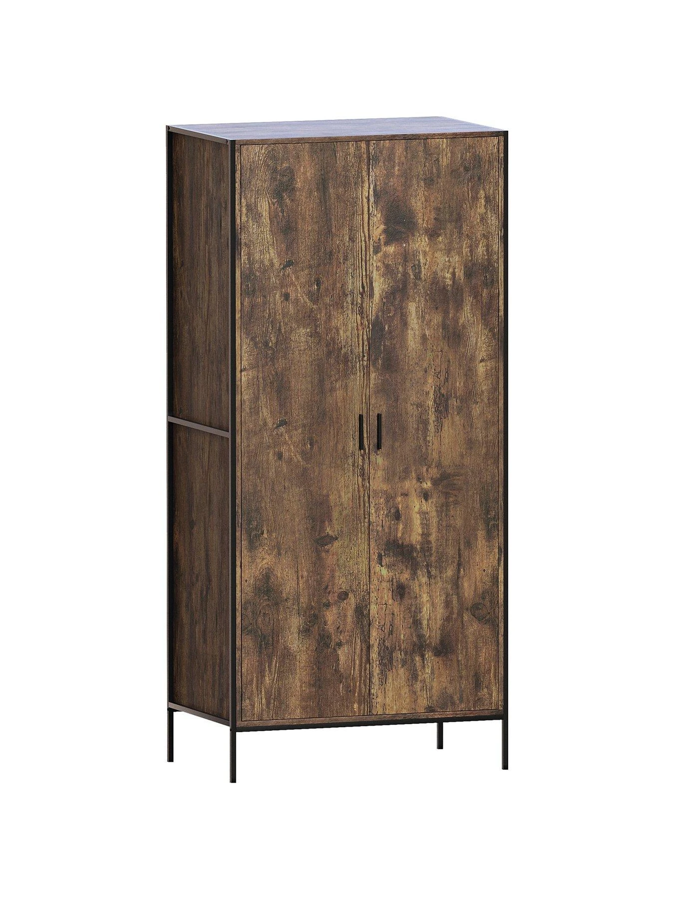 Vida Designs Brooklyn 2 Door Wardrobe - Dark Oak 9 Vida Designs Brooklyn 2 Door Wardrobe - Dark Oak - Image 7