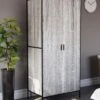 Vida Designs Brooklyn 2 Door Wardrobe - Grey Oak 1 Vida Designs Brooklyn 2 Door Wardrobe - Grey Oak -Oleu Furniture Shop VGOSN SQ1 0000006131 GREY OAK RSr