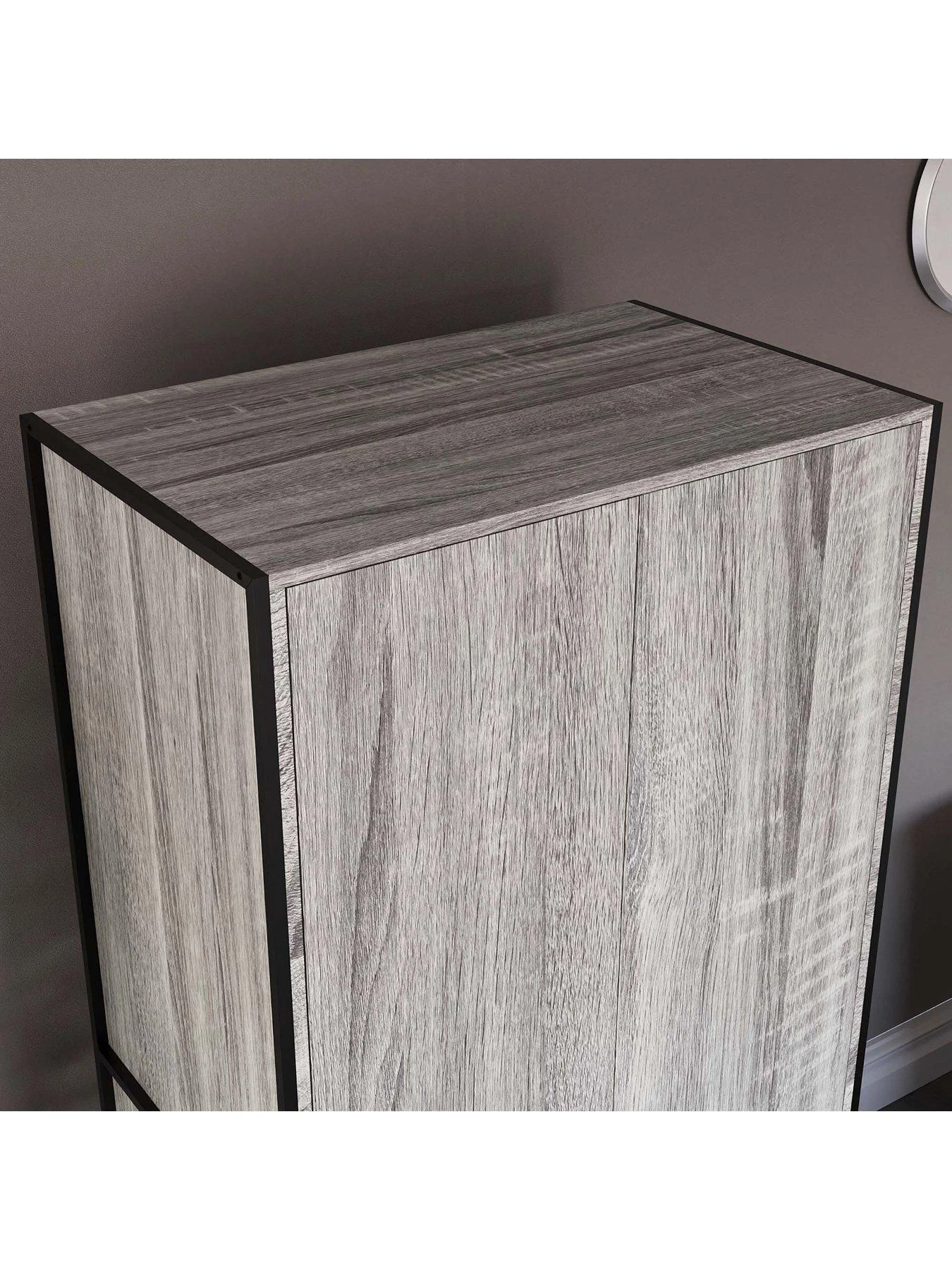 Vida Designs Brooklyn 2 Door Wardrobe - Grey Oak 7 Vida Designs Brooklyn 2 Door Wardrobe - Grey Oak - Image 5