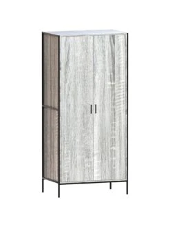 Vida Designs Brooklyn 2 Door Wardrobe - Grey Oak 14 Vida Designs Brooklyn 2 Door Wardrobe - Grey Oak -Oleu Furniture Shop VGOSN SQ6 0000006131 GREY OAK SLd2
