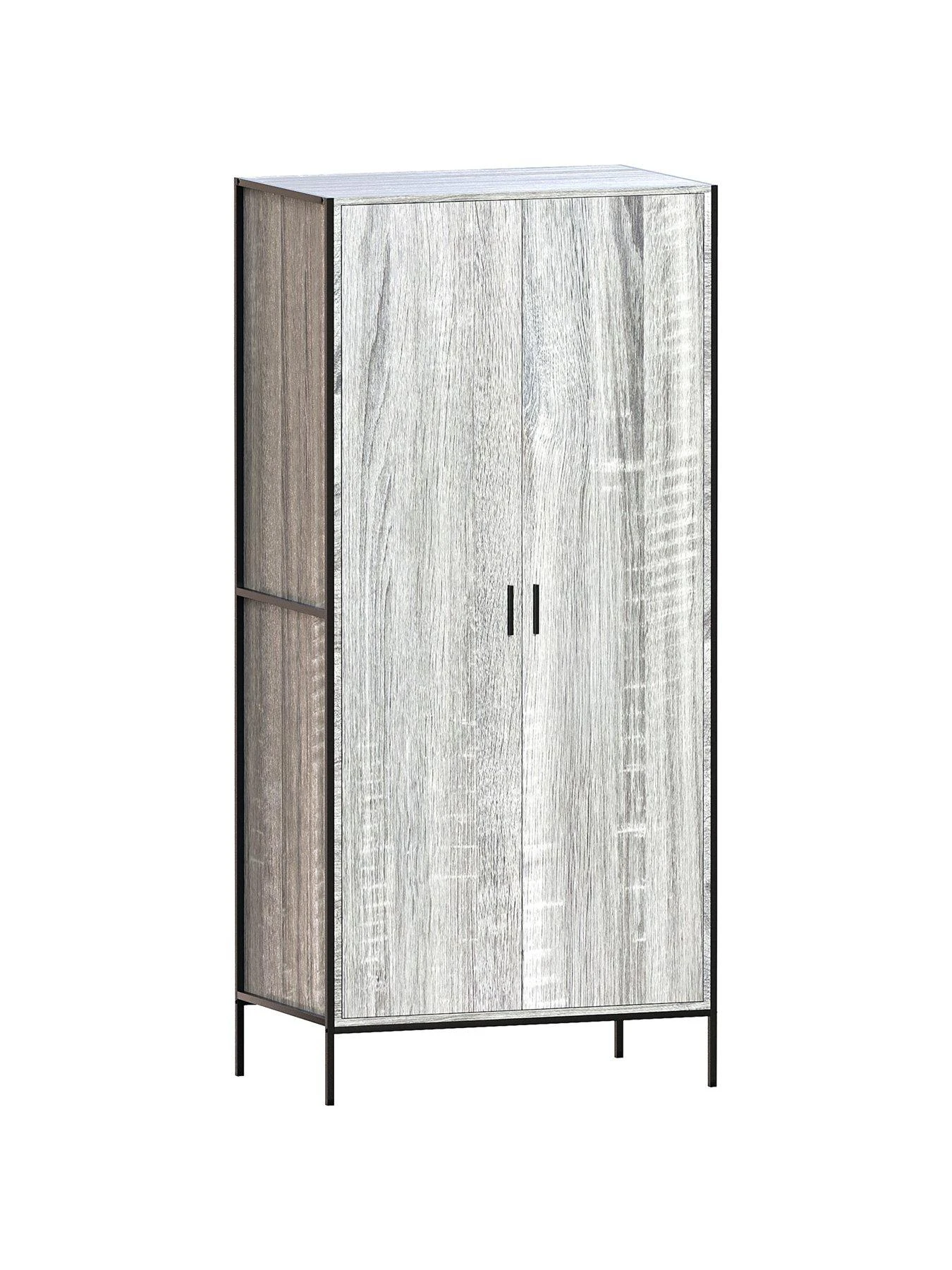 Vida Designs Brooklyn 2 Door Wardrobe - Grey Oak 8 Vida Designs Brooklyn 2 Door Wardrobe - Grey Oak - Image 6