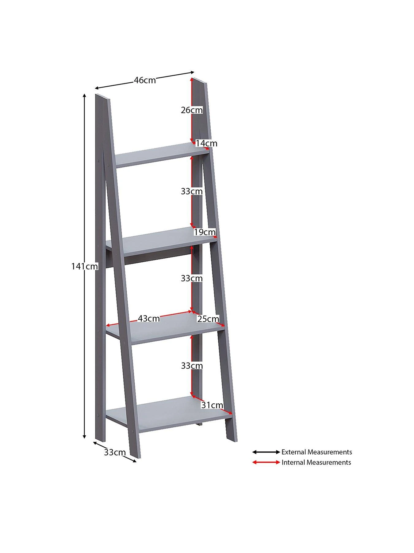 Vida Designs Bristol 4 Tier Step Ladder Bookcase 4 Vida Designs Bristol 4 Tier Step Ladder Bookcase - Image 2