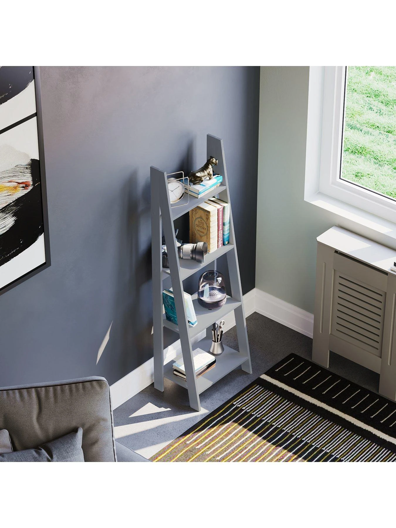 Vida Designs Bristol 4 Tier Step Ladder Bookcase 6 Vida Designs Bristol 4 Tier Step Ladder Bookcase - Image 4