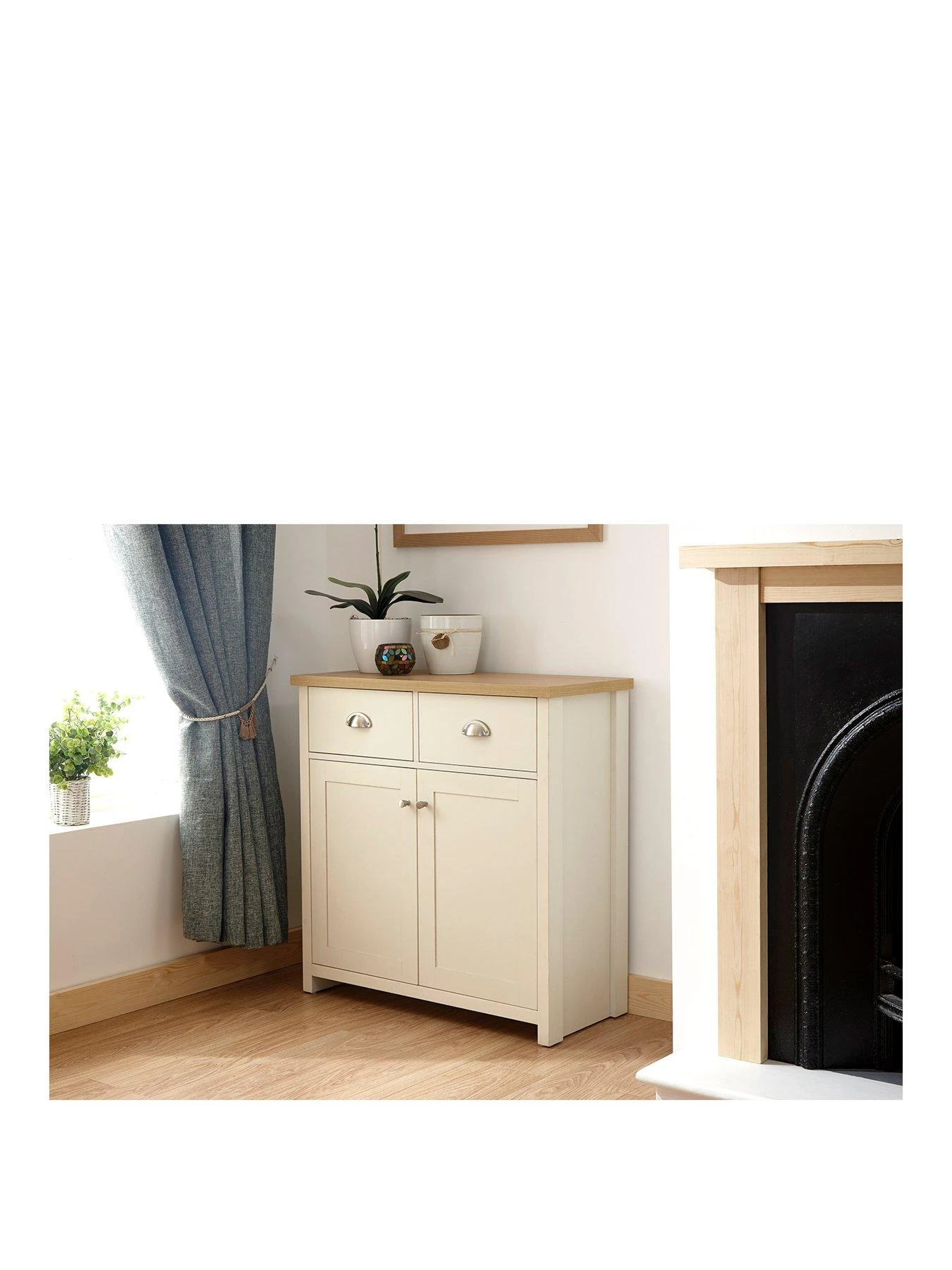 GFW Lancaster 2 Door, 2 Drawer Sideboard - Cream 4 GFW Lancaster 2 Door, 2 Drawer Sideboard - Cream - Image 2