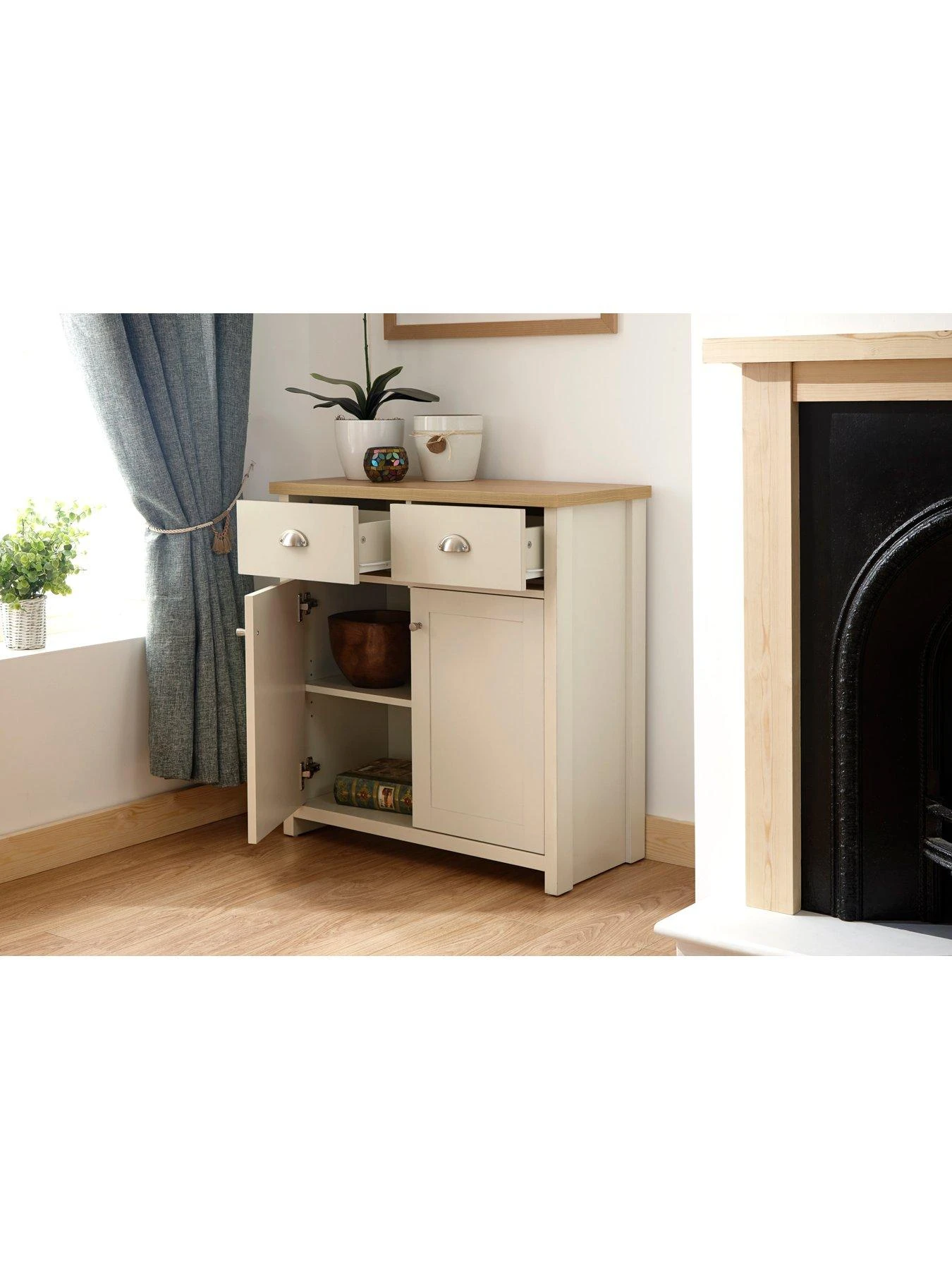 GFW Lancaster 2 Door, 2 Drawer Sideboard - Cream 5 GFW Lancaster 2 Door, 2 Drawer Sideboard - Cream - Image 3