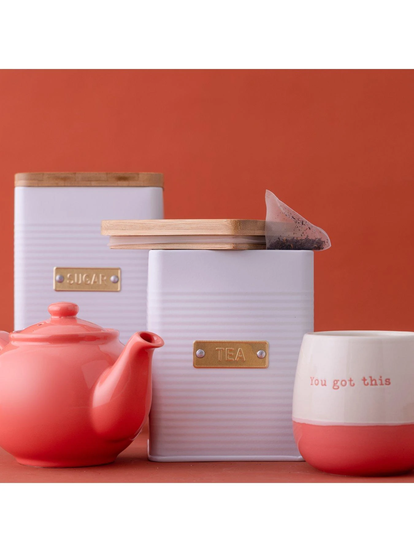 Typhoon Otto Square Tea, Coffee And Sugar Storage Canisters 4 Typhoon Otto Square Tea, Coffee And Sugar Storage Canisters - Image 2