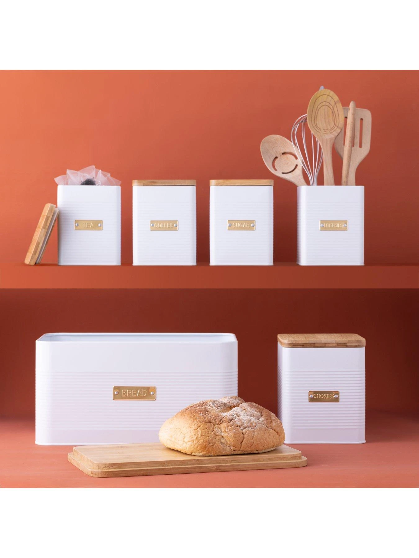 Typhoon Otto Square Tea, Coffee And Sugar Storage Canisters 6 Typhoon Otto Square Tea, Coffee And Sugar Storage Canisters - Image 4