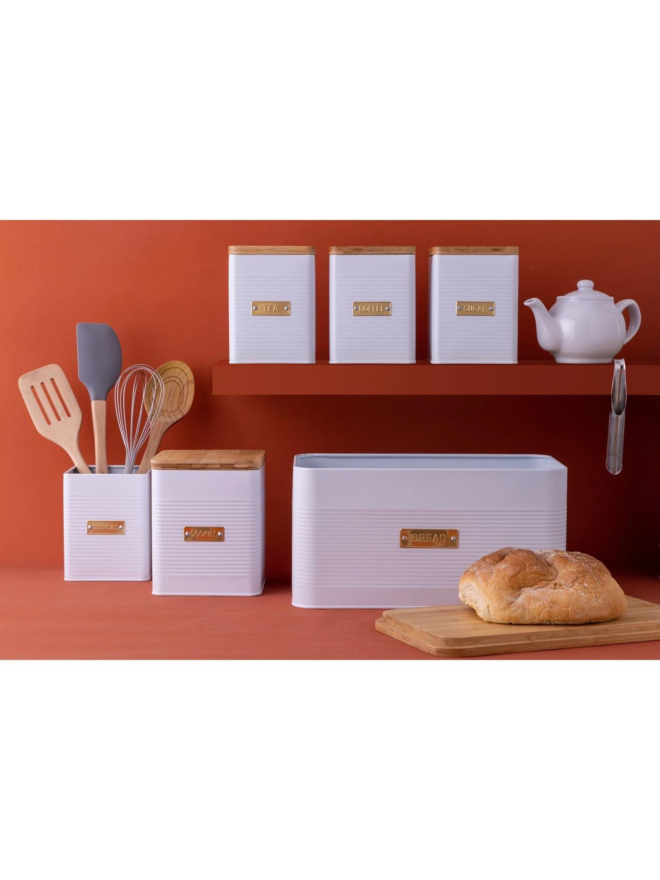 Typhoon Otto Square Tea, Coffee And Sugar Storage Canisters 7 Typhoon Otto Square Tea, Coffee And Sugar Storage Canisters - Image 5