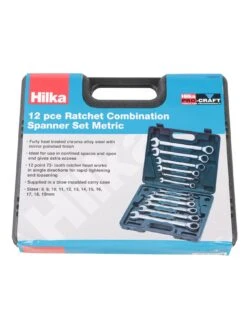 Hilka Tools 12 Pce Ratchet Combination Spanner Set Metric Pro Craft -Oleu Furniture Shop VHJ1P SQ3 0000000088 NO COLOR SLd1