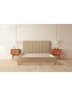 Silentnight Octavia Fabric Bed Frame -Oleu Furniture Shop VHUFY SQ3 0000000406 SANDSTONE SLd