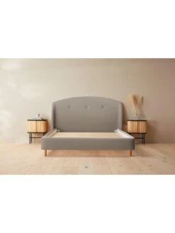 Silentnight Evana Fabric Bed Frame -Oleu Furniture Shop VHUG9 SQ3 0000000035 SILVER SLd