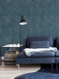 ARTHOUSE Luxe Plain Navy Wallpaper