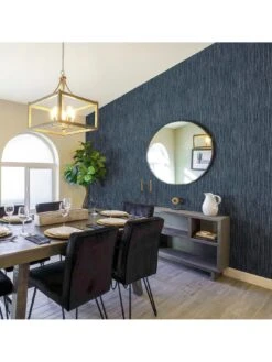 ARTHOUSE Luxe Plain Navy Wallpaper -Oleu Furniture Shop VHVGY SQ5 0000000099 N A SLd3