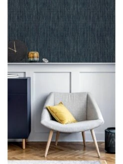ARTHOUSE Luxe Plain Navy Wallpaper -Oleu Furniture Shop VHVGY SQ7 0000000099 N A RSr