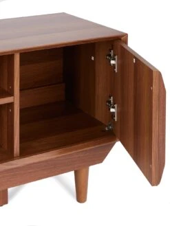 Very Home Marcel TV Unit - Fits Up To 50 Inch TV - Walnut -Oleu Furniture Shop VHXN7 SQ5 0000000007 WALNUT SLd1