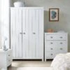 Very Home Atlanta 3 Piece Package - 3 Door Wardrobe, 4 Drawer Chest And 2 Drawer Bedside Chest - White