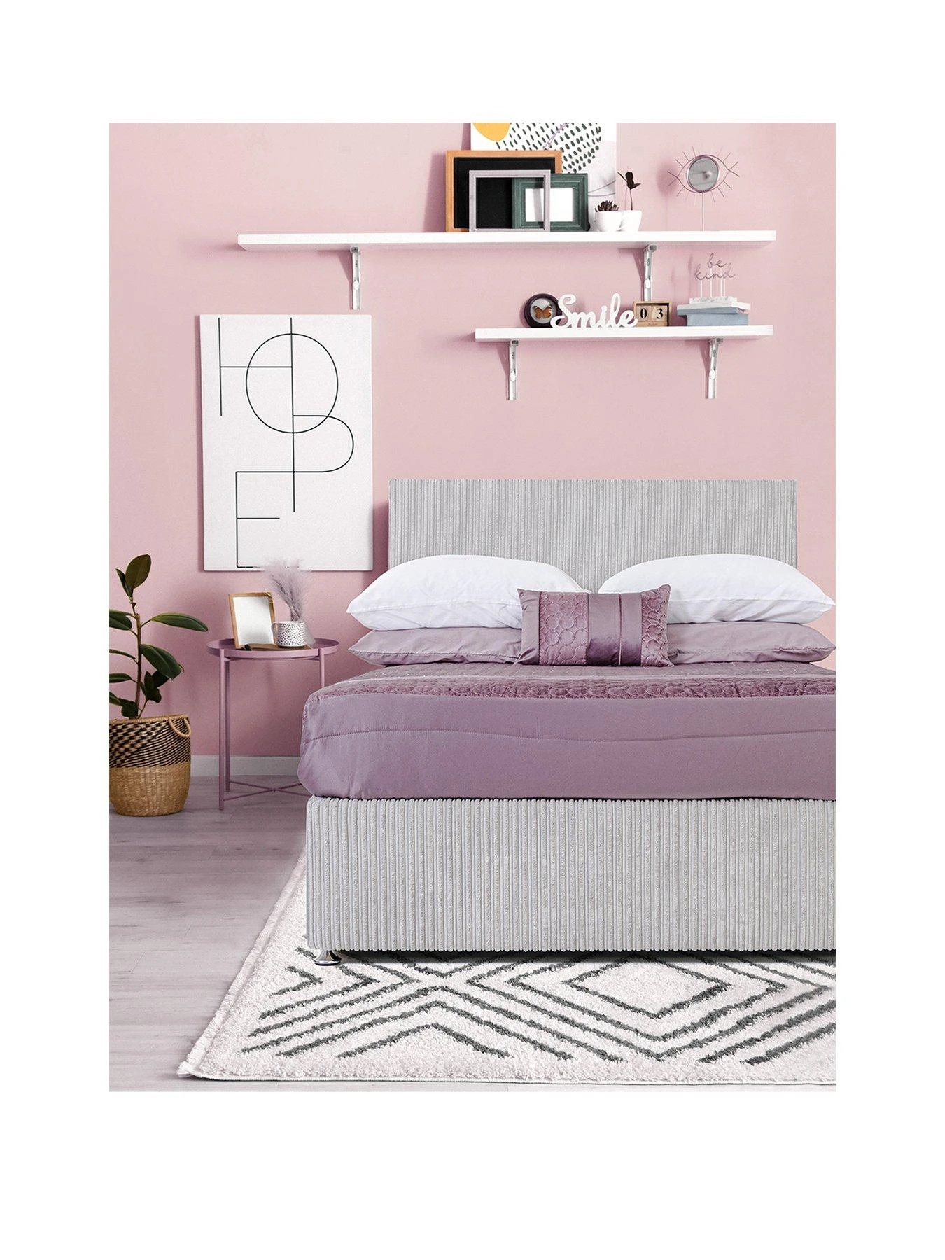 Airsprung Jumbo Cord Divan Single 2 Draw Base Only (headboard Not Included) 3 Airsprung Jumbo Cord Divan Single 2 Draw Base Only (headboard Not Included)