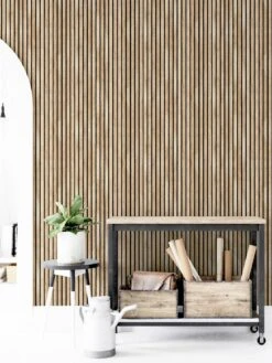 ARTHOUSE Wood Slats Natural Wallpaper