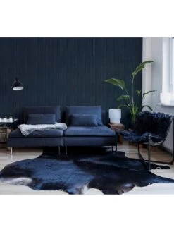 ARTHOUSE Flat Wooden Plank Blue Wallpaper